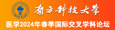 骚屄肏屄视频南方科技大学医学2024年春季国际交叉学科论坛